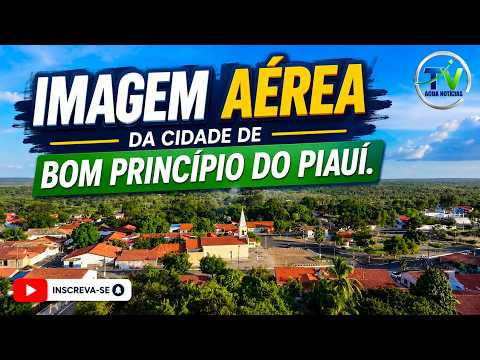 Imagem aérea da cidade de Bom Princípio do Piauí.