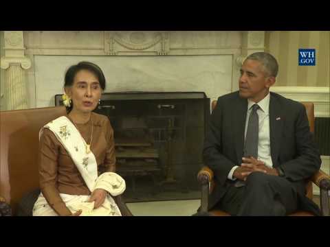 , title : 'President Obama & State Counselor Aung San Suu Kyi'