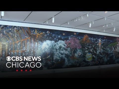 "Paradise Lost" painting by Raqib Shaw on display at Art Institute of Chicago