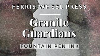 🩶💖 Grey Shimmer - Fountain Pen Ink Swatching & Comparison - Granite Guardians FWP #fountainpenink