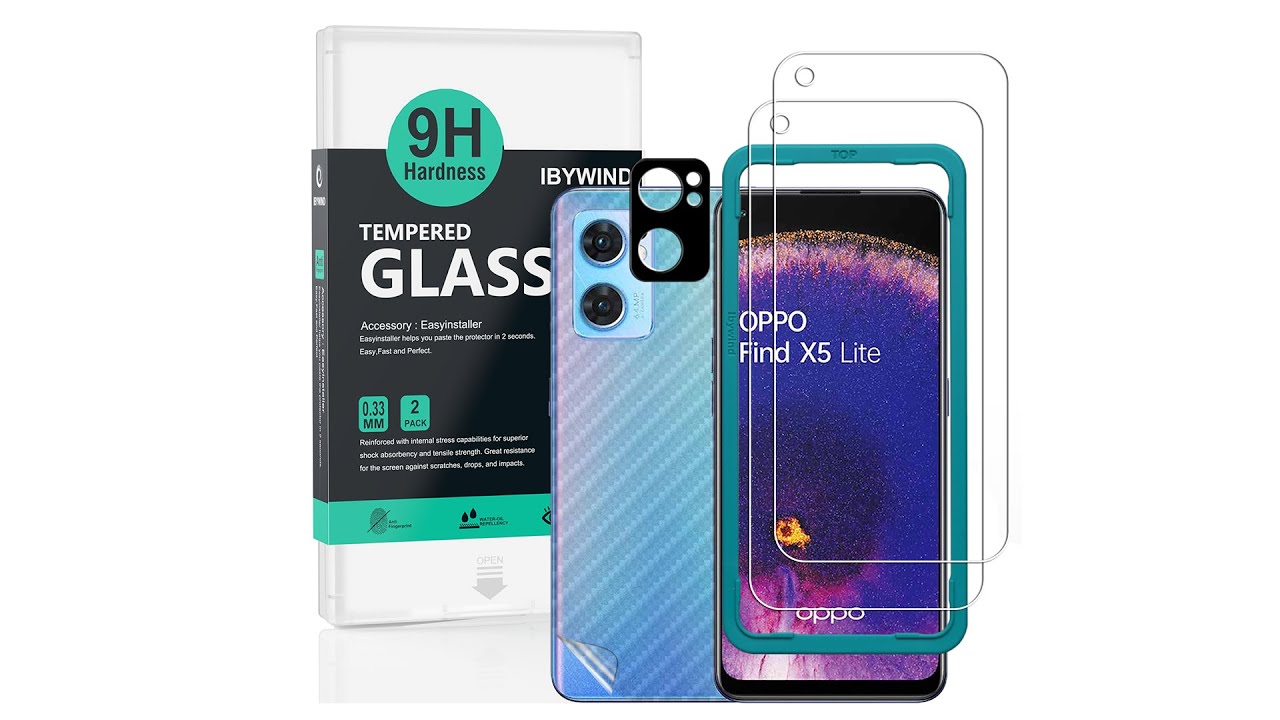 Oppo Find X5 Lite 5G Tempered glass ibywind Protector & Easy Install Kit And Camera Lens Protector