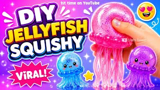 1st time on YouTube 😱 I Tried Making a Jellyfish Squishy… 😍 DIY viral jellyfish squishy/ Easy craft