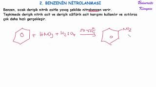 ORGANİK KİMYA |AROMATİK BİLEŞİKLER | BENZENİN NİTROLANMASI