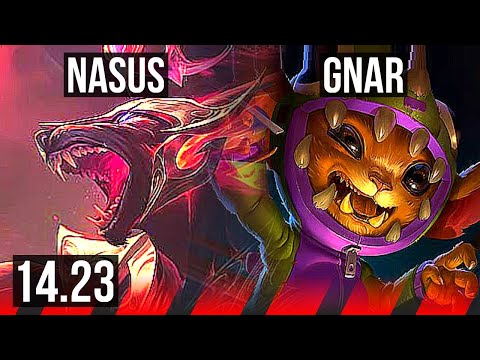 NASUS vs GNAR (TOP) | 2400+ games | NA Master | 14.23