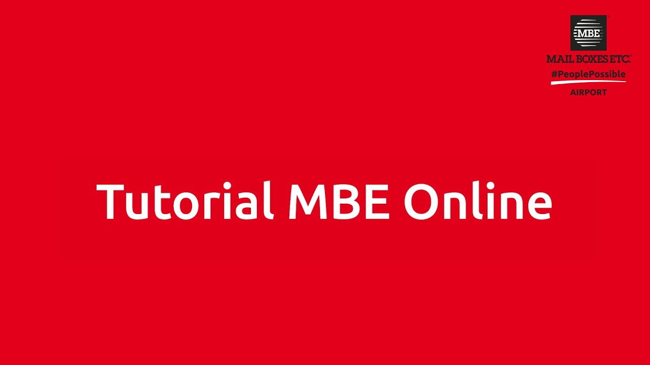 Tutorial MBE ONLINE
