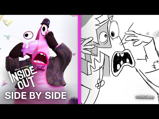 Inside Out Side by Side | "Abstract Thought" Scene | Storyboards vs. Film