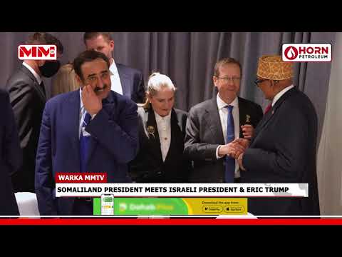 Somaliland President Holds Historic Meeting with Israeli President and Eric Trump.