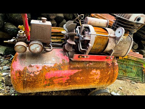 Air Compressor Restoration - Extremely Rusty Air Compressor
