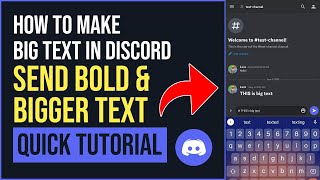 How to Make BIG Text in Discord - Send Bold & Bigger Text (QUICK TUTORIAL)