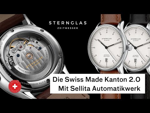 STERNGLAS Kanton 2.0 – Swiss Made Automatikuhr – Sellita SW200
