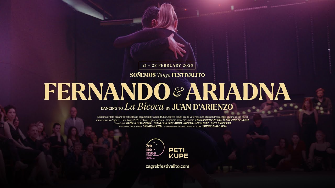 Video thumbnail for Fernando Sanchez & Ariadna Naveira - La Bicoca by Juan D'Arienzo - Soñemos tango festivalito