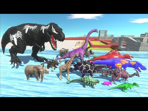 Escape from VENOM T-REX - Animal Revolt Battle Simulator