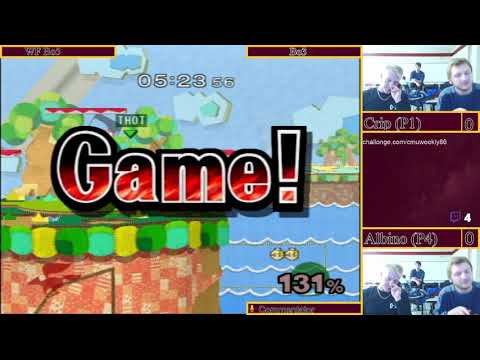 Albino (Peach) vs Crip (Falco) - SSBM Singles - CMU Weekly #86