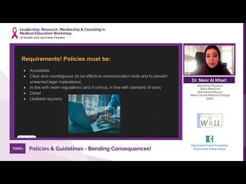 Dr.Noor Al-Khori-Leveraging Policies & Procedures: A Healthcare Perspective-Leadership Workshop