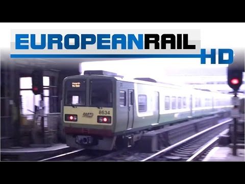 Irish Rail 8520 EMU 8635 + 8633 arrives at Dublin Pearse