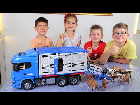 CAMION trasporto TORI/Tori bull fight/Rodeo/Bull riding/ BRUDER