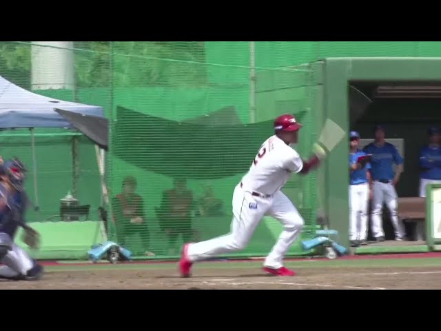 【ファーム】イーグルス・ゴンザレス ライト線へ技ありの2ベースヒットを放つ!! 2025年6月5日 東北楽天ゴールデンイーグルス 対 横浜DeNAベイスターズ