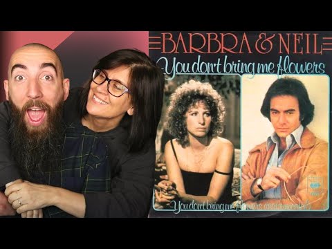 Barbra Streisand and Neil Diamond - You Don't Bring Me Flowers (REACTION) with my wife
