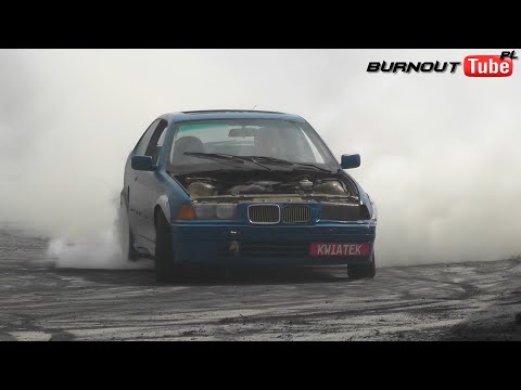 Palenie gumy BMW E36 325 "KWIATEK" - Dobrzyca 2020