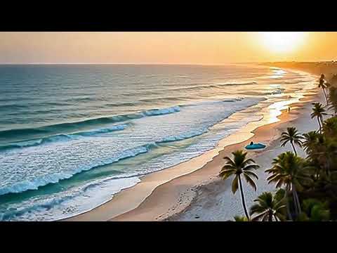 Peaceful Beach Vibes | 4K Drone Footage with Soothing Ocean Waves #NoMusicJustNature