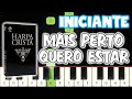 Mais Perto Quero Estar Harpa Cristã 187 Piano E Teclado Iniciante Nível Fácil