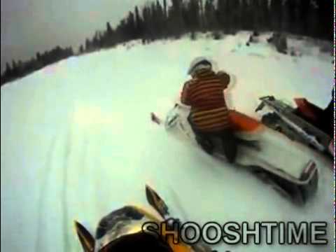 Snowmobile Crash Sends Guy Flying   World's Most Shocking Videos
