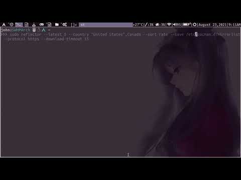How To Set The Optimal Update Mirrors On Arch Linux Using Reflector!!!!!!!!