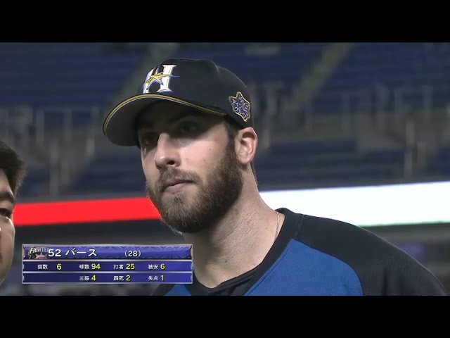 ファイターズ・バース投手ヒーローインタビュー 2016/8/23 M-F