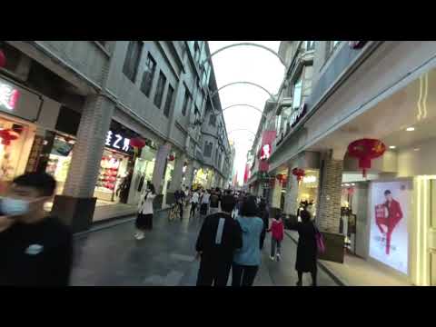 A narrow street in ShenZhen East Gate area during spring festival - shoot with Vuze XR