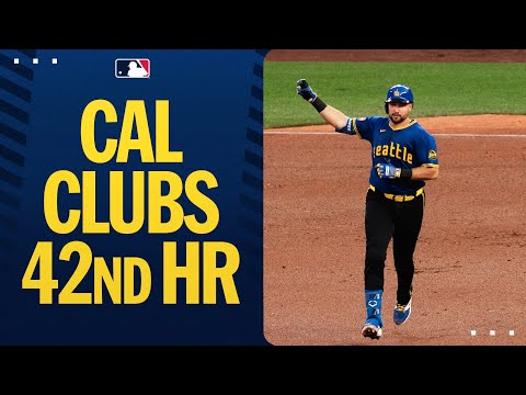 Cal Raleigh blasts his 42nd HR of the year! (New record for switch-hitting catcher!)