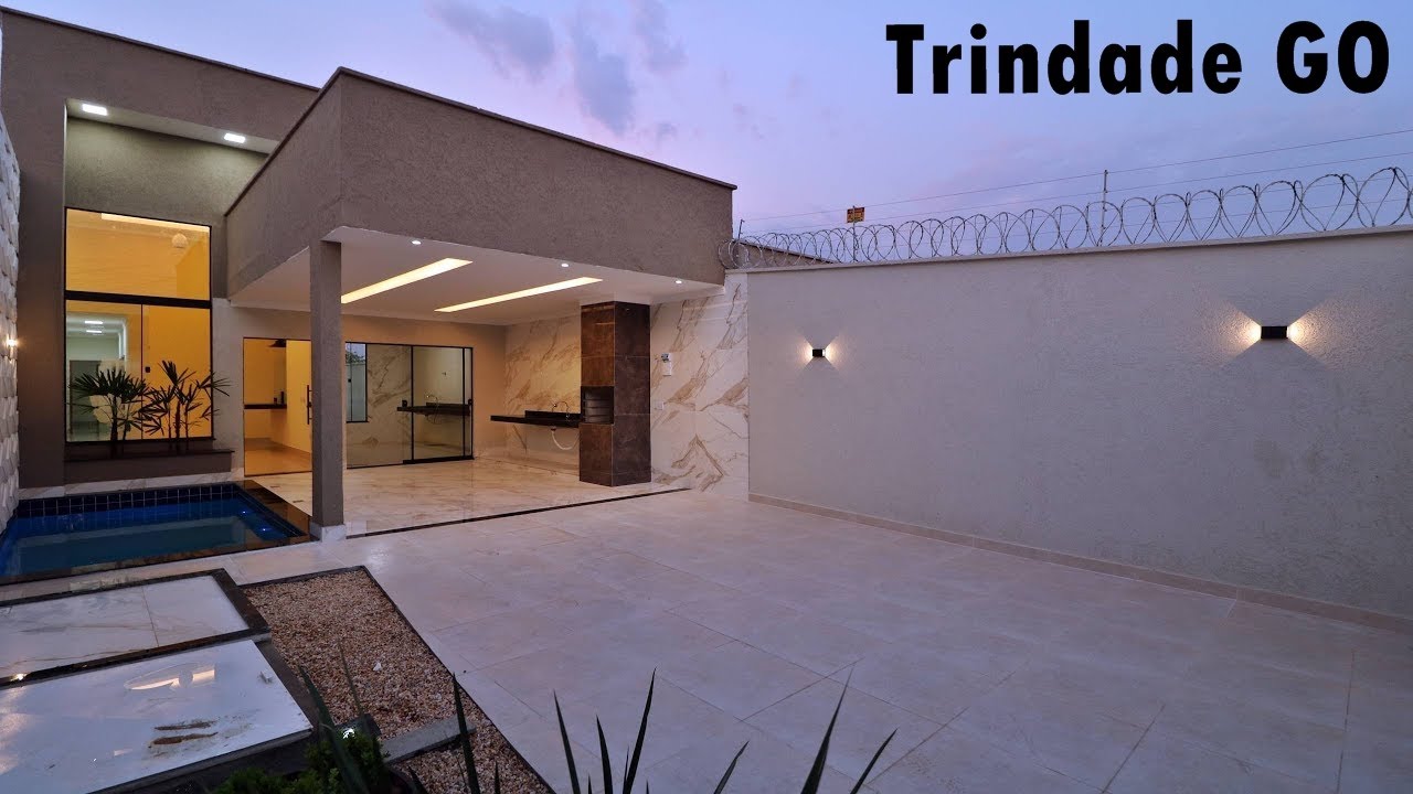 Casa 3 Quartos com Piscina e Área de Lazer na Frente | a 5 min da Basílica de Trindade GO