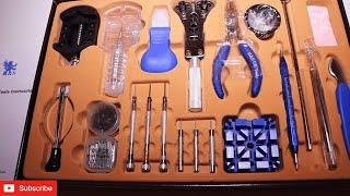 H&S 155pcs Watch Repair Tool Kit Strap Unboxing / Review