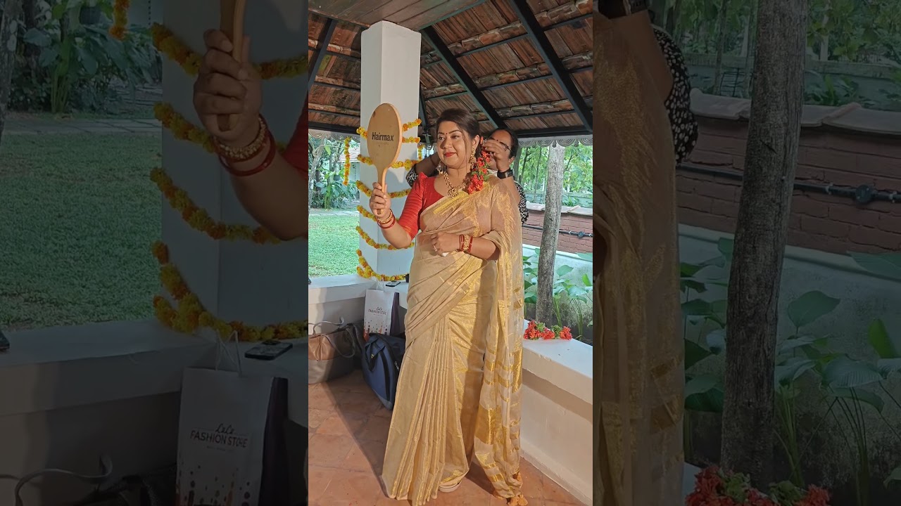 Linen x Tissue Saree- Rs.1450/-