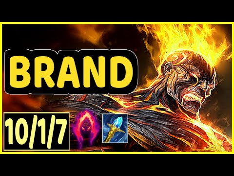 BRAND VS VEIGAR - 10/1/7 KDA MID GAMEPLAY