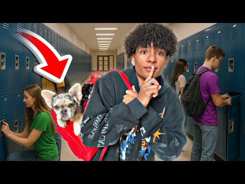 SNEAKING MY PUPPY INTO SCHOOL!! *Gone Wrong*