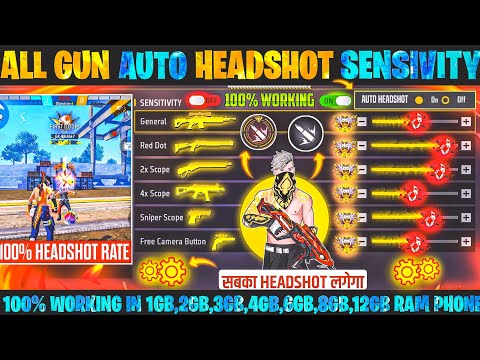 Free Fire Max Auto Headshot Trick 2026 Sensitivity Setting | 2gb, 4gb, 6gb Ram Headshot Sensitivity