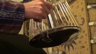 Video thumbnail for Waterphone Demo - amazing sounds from acoustic bowed  instrument by Slawek Janus  - Hyperstellar Waterphones