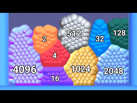 MERGE THE JELLY - Jelly 2048 (Infinity Colorful ASMR Merge Games) Part 02