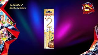 Sada - prskavky čísla "0-9" 15,5cm 10ks