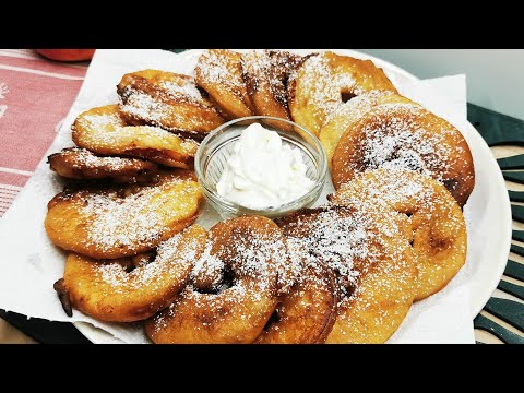 Leckere Apfelküchle, Apfelringe in köstlichem Teig! Familie leckte sich die Finger 😋 Apfelkuchen