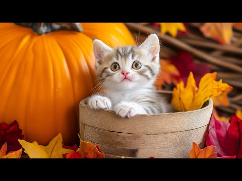 Music To Calm Your Cat 🐱Peaceful Harp Music For Cat Sleep Tight 🐈 Halloween Harp Dreams 🐈🎃