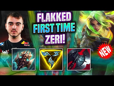 FLAKKED FIRST TIME NEW CHAMPION ZERI ADC! - G2 Flakked Plays Zeri ADC vs Veigar! | Season 2022
