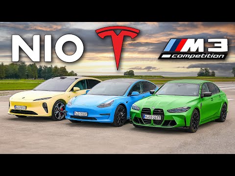 Who's faster? BMW M3 vs. Tesla Model 3 vs. Nio ET5