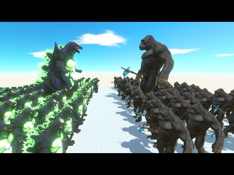 GODZILLA 2014 DEATH RUN - MECHAGODZILLA - KAIJU MONSTER - KING KONG - Animal Revolt Battle Simulator