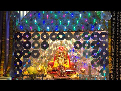 Sheesh Mahal made with CDs & DVDs - Best out of waste Ganpati Decoration