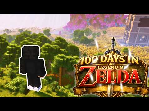 I Spent 100 Days in ZELDA THEMED Minecraft!