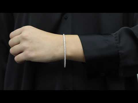 3.5 Carat Tapered Four Prong Diamond Tennis Bracelet-TB101
