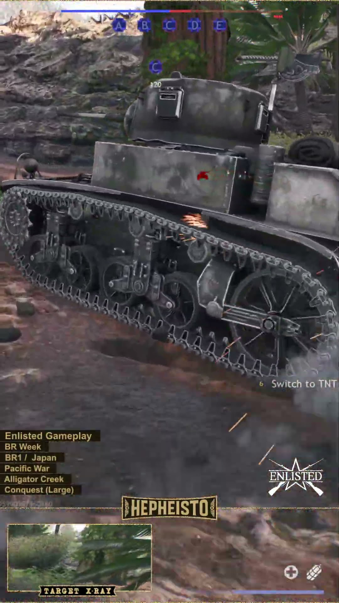 Assaulter eliminates Tank M3 Stuart with TNT Charge and Explosion Pack