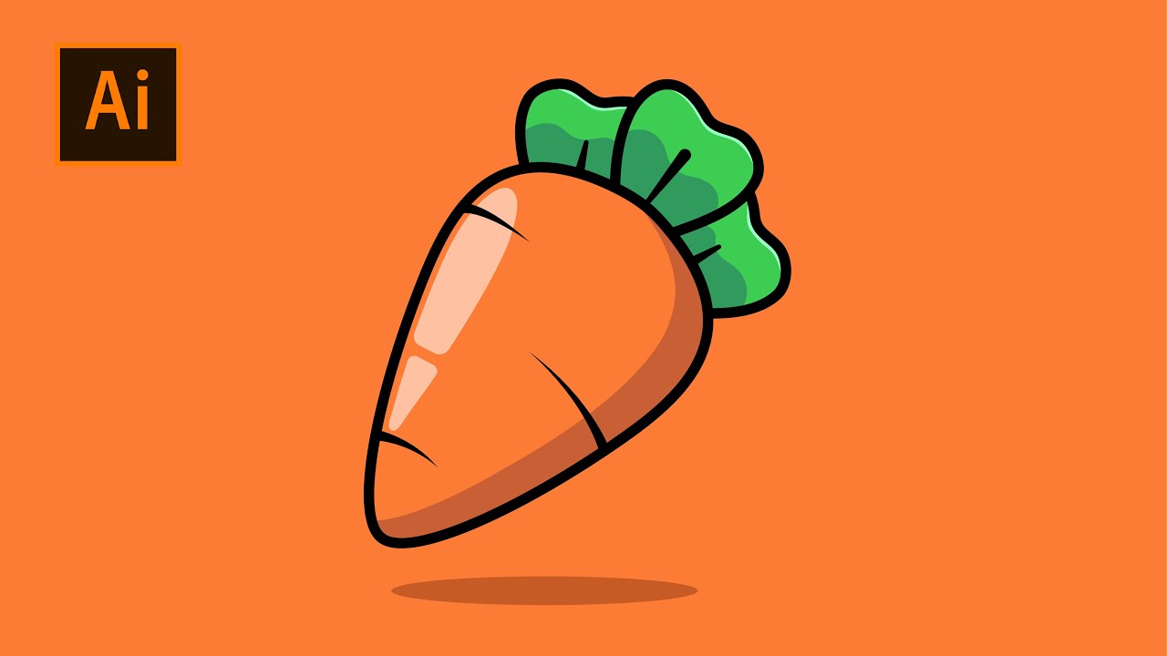 How To Draw A Carrot Easily | Vector Art Tutorial For Beginners | Basic Tutorial Adobe Illustrator
