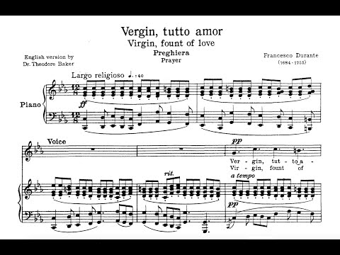 Vergin, tutto amor (F. Durante) - C Minor Piano Accompaniment - Karaoke